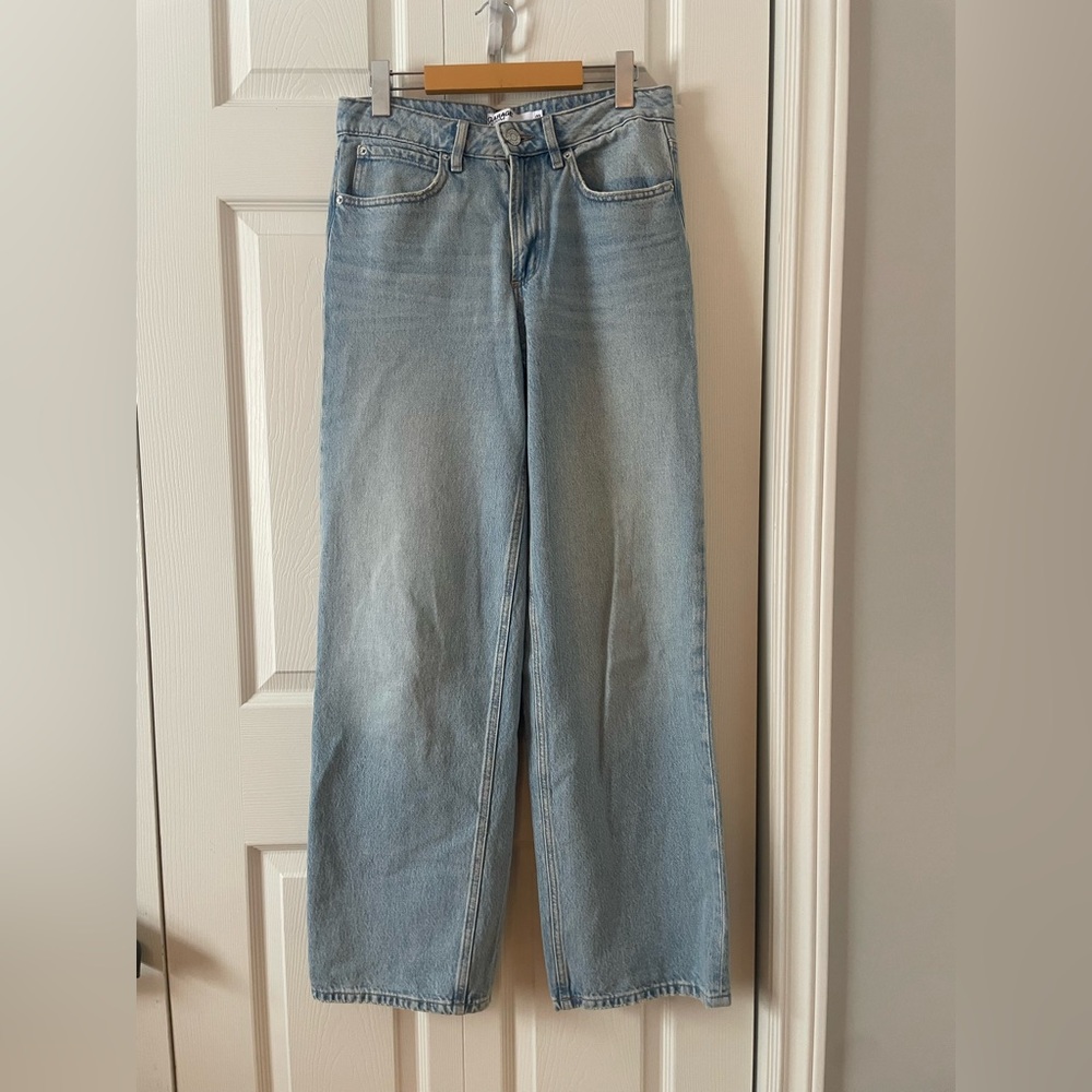 Garage Light Blue Straight Leg Jeans